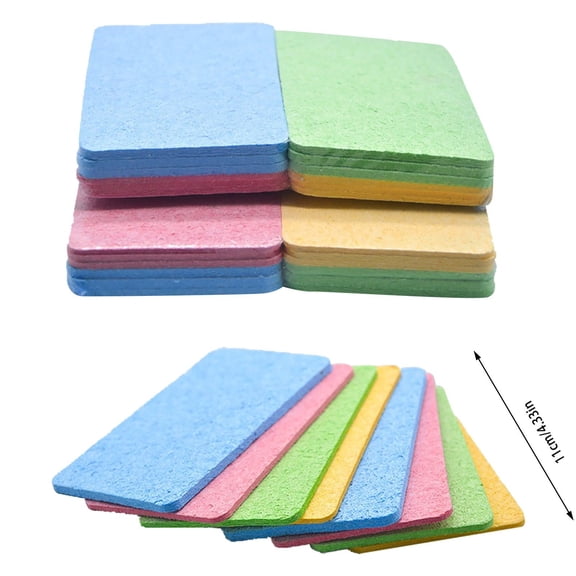 Compostable Cellulose Compressed Sponges, Multicolor Pop up Sponges for Dishes, 12PCS