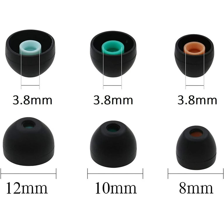 Hybrid Silicone Earbuds Ear Buds Tips for Sony XBA, MDR and DR Series  in-Ear Earphone s SML 3 Size 3 Pairs