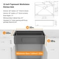 thumbnail image 4 of Gunmetal Black Stainless Steel 32 in. 18G Single Bowl Dual Mount Workstation Kitchen Sink with Black Spring Neck Faucet, 4 of 8