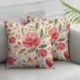 thumbnail image 2 of ARISTURING  Set of 2 Decorative Throw Pillow Covers Vintage Floral, Romantic Blossom Rose Flowers Farmhouse Pillowcases Accent Pillow Cushion Cover for Couch Sofa Bed Office Armchair 2pcs, 2 of 6