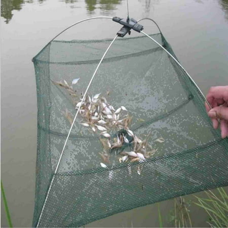 24''x24'' Umbrella Mesh Trap Crab Shrimp Minnows Cast Dip Net Bait Cast Lures Fishing Net Cage for