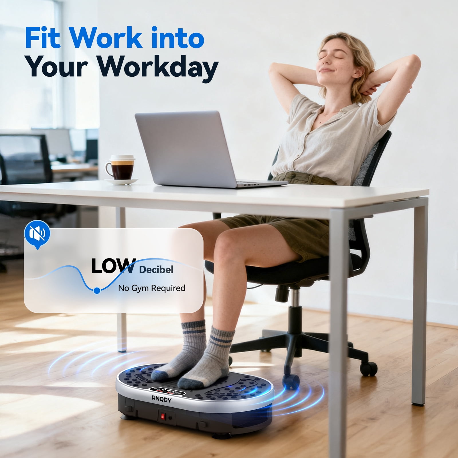 Anqdy Vibration Plate Exercise Electric Weight Loss Machine For Body Action System - Lymphatic Drainage