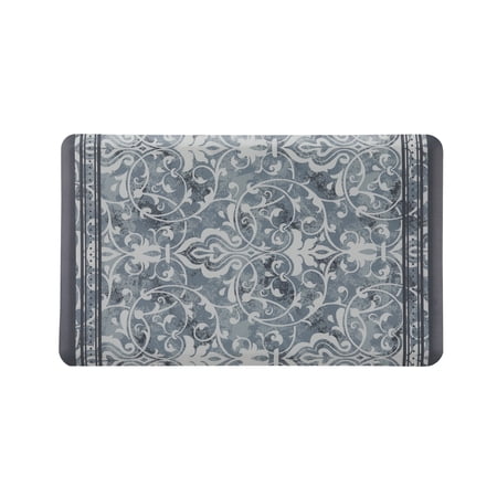 My Texas House Scroll Foam Kitchen Anti-Fatigue Mat in Grey  18  x 30