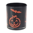 thumbnail image 2 of Yhmxh Halloween White Frosted Glass Votive Candle Holder, Jack-O'-Lantern & Bat Design Tealight Cup, Spooky Cute Halloween Decor for Table Centerpieces, Fireplace, Party, and Fall Home Decor, 2 of 6