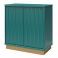 thumbnail image 3 of CosmoLiving by Cosmopolitan Rene, armoire d'appoint festonnée, imitation marbre blanc et bronze doré, 3 of 8