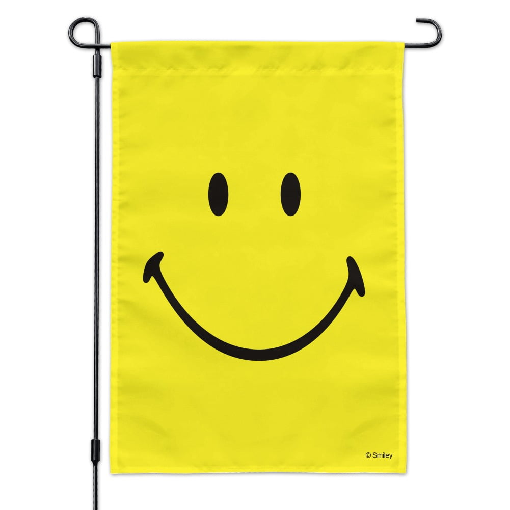 Smiley Smile Happy Yellow Face Garden Yard Flag Walmart Com