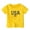 Yellow, variant on Otqutp Toddler Patchwork Blouse American Flag Print Short Sleeved T Shirt CuHK Kids Casual Loose Pullover T Shirts for Boys and Girls 2 to 14 Years