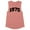 Desert Pink, variant on 1975 College Style Women's Muscle Tank Large White