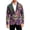 Purple#2, variant on Carnival Blazer Men Sequin Carnival Print Holiday Party Jacket One Button Slim Fit Business Office Blazers with Pockets Purple M