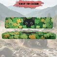 thumbnail image 4 of ZIATUBLES UTV Seat Covers 2 Pack, Waterproof Polyester Replacement Front Bench Seats Covers, St. Patrick's Day UTV Outdoor Accessory Part for Kawasaki Mule, Black Cat Clover Print, 4 of 8