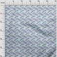thumbnail image 3 of oneOone Cotton Flex Medium Blue Fabric Leaves Diy Clothing Quilting Fabric Print Fabric By Yard 40 Inch Wide, 3 of 5