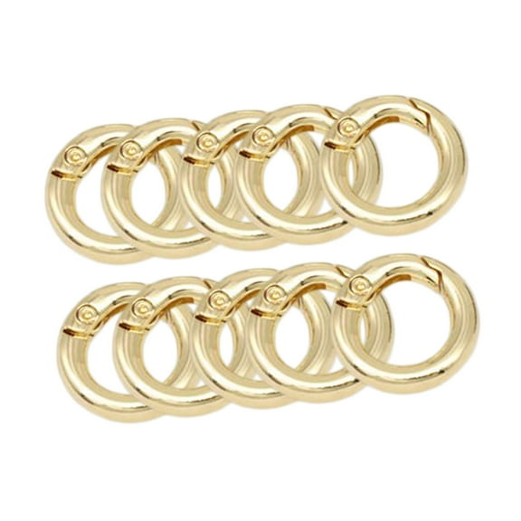10Pcs Durable Carabiner Snap Clips Organizing Accessory Buckles Connector Clasp hook Clamp for Keychain Handbag , Aureate