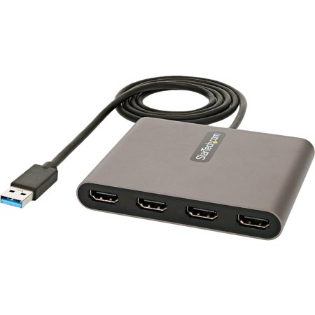 UPC: 0065030888721 | StarTech.com USB 3.0 to 4x HDMI Adapter – External Video & Graphics Card – USB Type-A to Quad HDMI Display Adapter Dongle – 1080p 60Hz – Multi Monitor USB A to HDMI Converter – Windows Only