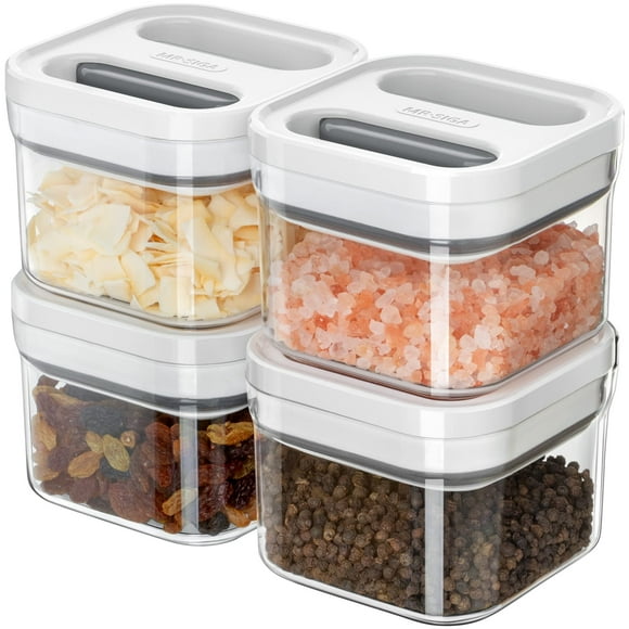 Juego de recipientes de almacenamiento de alimentos MR.SIGA herméticos, 360 ml, paquete de 4