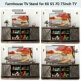 thumbnail image 6 of ChVans 70" Farmhouse Sliding Barn Door TV Stand for TVs Up to 80" TVs, Entertainment Center Console Table with Adjustable Shevles, 6 of 7