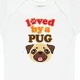 thumbnail image 4 of Inktastic Pug Dog Loved by a Pug Boys or Girls Baby Bodysuit, 4 of 5