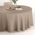 thumbnail image 3 of Efavormart 120" Taupe Premium Faux Linen Round Tablecloth | Textured Wrinkle Free Tablecloth, 3 of 11