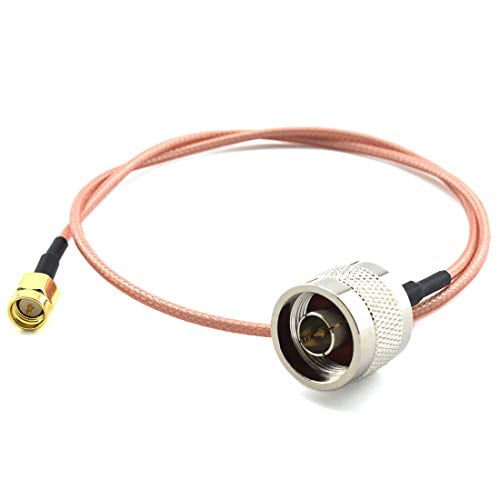 SDTC Tech Adaptateur Coaxial Type N Mâle vers SMA Mâle RF Câble d'Extension d'Antenne Coaxiale Connecteur Wi-Fi RG316 (20 Pouces/ 50cm)