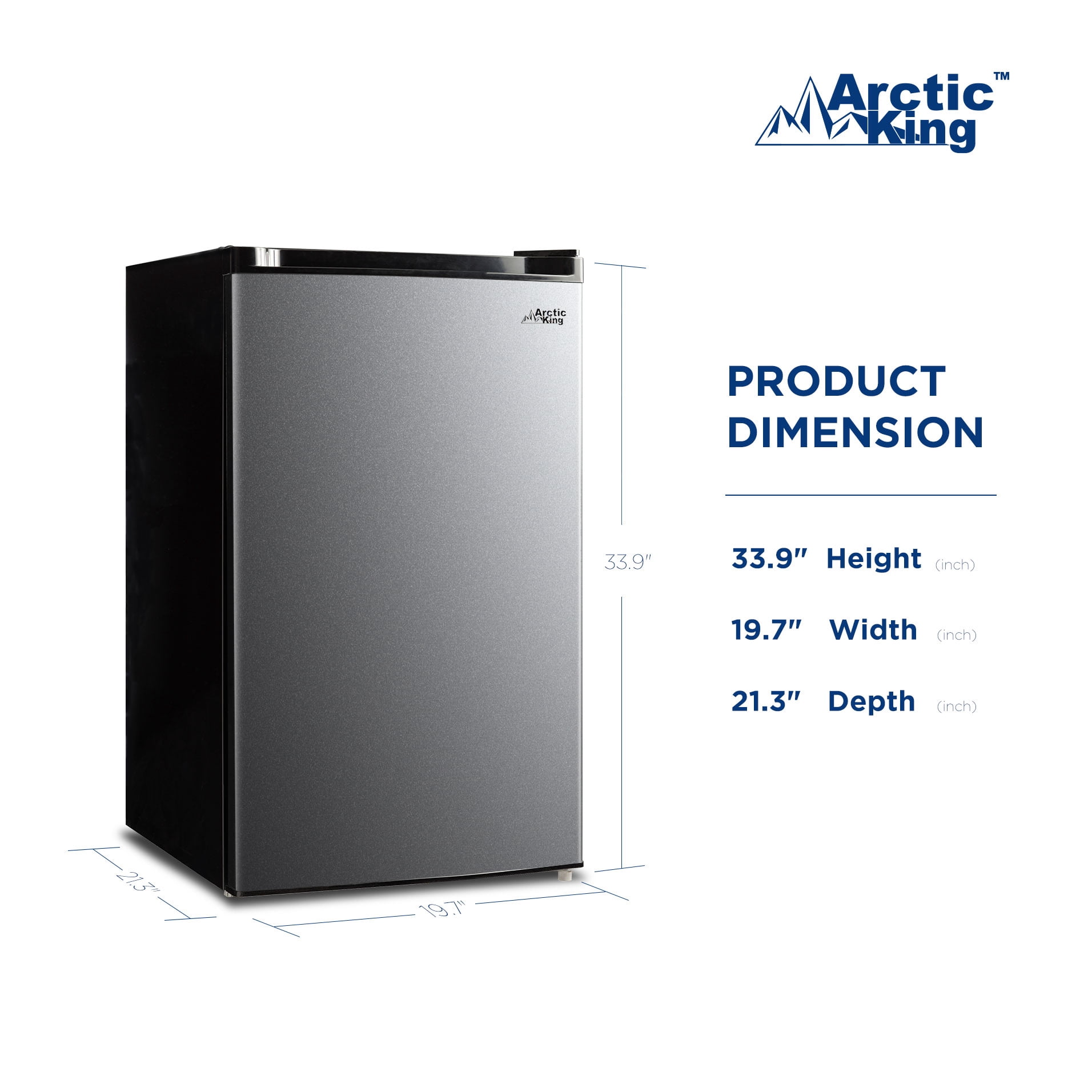 Arctic King 4.4 Cu Ft Compact Refrigerator, Stainless Steel – Mini