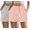 Pink Stripe/Grey Stripe, variant on Womens 2 Pack Pajama Shorts Comfy Lounge Bottom Y2k Printed Sleep Short with Pockets Pj Bottoms