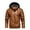 Yellow, variant on Leather Jacket Men Winter Plus Velvet Leisure Hooded Zipper Short Large Size Fitted Stand Collar Outerwear Winter Coats for Men Yellow XL