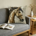thumbnail image 4 of Nkmbld Soft Decorations Throw Pillow Covers, Short Plushs Horse Elemented Pillow Cover with Cute Embroidered Decoration Pillowcases for Home Sofa Couch, 4 of 8