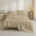 thumbnail image 2 of New Season - Bed Sheet Set Cotton - 100% Organic 500 Thread Count Cotton Sheets with Deep Pockets (up to 15") Soft Cotton Bed Sheets (Twin, Medium Taupe), 2 of 5