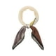 thumbnail image 1 of INSPIRE CHIC Bufanda de Cuello de Color Contrastante con Pliegues para Mujeres en Amarillo, 1 of 1