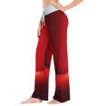 thumbnail image 2 of Small Women's Comfy Casual Pajama Pants Stretch Fabric Suitable for Yoga Pants Hippie Pants，The Best Holiday Gifts for Women Solid Red Gradient, 2 of 7