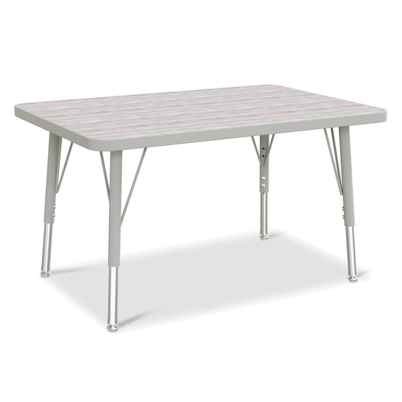 Rectangle Activity Table - 24" X 36", E-height - Driftwood Gray/Coastal Blue/Gray