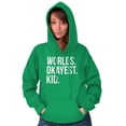 thumbnail image 4 of Worlds Okayest Kid Son Daughter Funny Unisex Plus Fleece Graphic Hoodie Brisco Brands 4X, 4 of 5