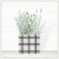 Amanti Art Lavender Blossom In Modern Pot II Framed Canvas Wall Art Print