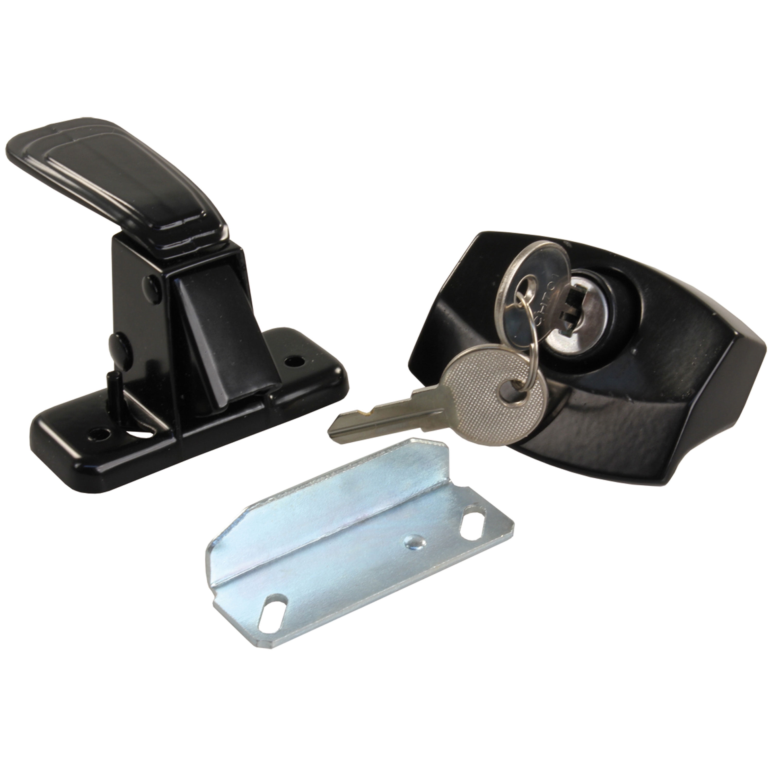 JR Products 11675 Camper Door Latch Black