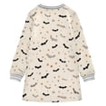 thumbnail image 6 of Girls' long-sleeved dress Bats and Stars Girls' A-line dress with ribbed cuffs Soft and comfortable, 6 of 6