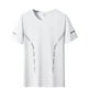 thumbnail image 4 of Camiseta ligera de seda helada con cuello redondo para hombre - Top de verano holgado y transpirable, 4 of 4