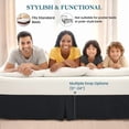 thumbnail image 5 of 550-TC Egyptian Cotton Dust Ruffle/Bed Skirt King Size 1-Pieces Split Corner Tailored Bed Skirt 6" Inch Drop Length Black Solid, 5 of 6