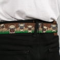 thumbnail image 4 of Buckle-Down Belt, Seatbelt Buckle Belt, Pug Puppies Paw Prints Browns Greens, 34 to 52 Inches, 4 of 9