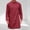 Wine, variant on Dianli Shirts for Men Casual Solid Color Long Sleeve Button Round Neck Slit Shirt Blouse Lightweight Breathable Cotton-Blend Fashionable Simple Office Workwear Summer Casual