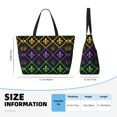 thumbnail image 4 of Daiia Mardi Gra Geometric Beach Travel Bag - Water-Resistant Beach Bag, Lightweight Tote with 7 Pockets for Women and Men - Gym,Pool,Camping,Reusable Grocery Bag, 4 of 7
