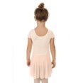 thumbnail image 2 of Elowel Girls' Ruffle Short Sleeve Skirted Leotard Nude Pink (size-2-4 ), 2 of 4