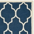 thumbnail image 4 of SAFAVIEH Cambridge Kevin Geometric Wool Area Rug, Navy/Ivory, 8' x 8' Square, 4 of 6