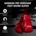 thumbnail image 2 of Hayabusa Pro Horsehair Fight Boxing Gloves for Men & Women - layered Horsehair and Foam Knuckle Padding, Top-Grain Cowhide Leather, Lace-Up Closure, Ergonomic Design, for Amateurs & Pros - Red, 8oz, 2 of 6