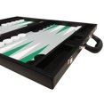 thumbnail image 4 of 19-inch Premium Backgammon Set - Large Size - Black Board, White and Green Points, 4 of 5