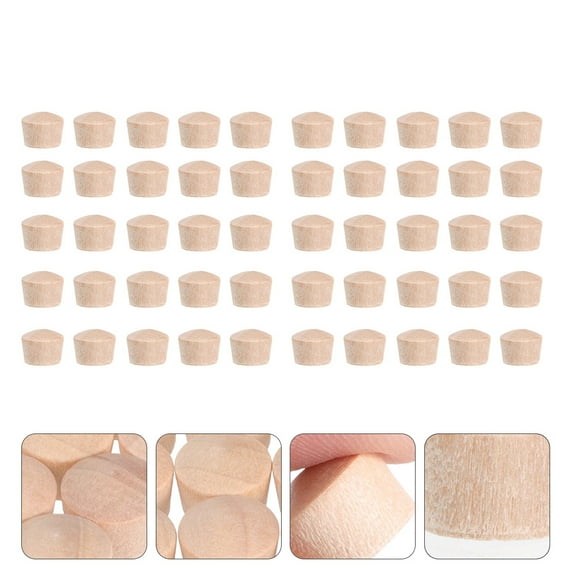 Mobutofu Furniture Screw Hole Plugs 300Pcs in Beige Domed Button Head Design