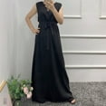 thumbnail image 2 of Women's Plus Size V Neck Backless Maxi Dress Wedding Party Cocktail Gown Black, 2 of 6