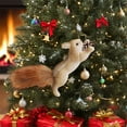 thumbnail image 4 of Zawou Foam Simulation Squirrel Pendant Christmas Tree Decoration, Mini Desktop Holiday Ornament, Cute Seasonal Accent for Indoor Display, 4 of 6