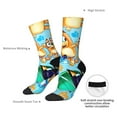 thumbnail image 4 of Masiiu Bluey Pattern Adult Crew Socks, Breathable Color-Block Mid-Calf Socks, Comfortable for Daily Wear and Sports, 4 of 6