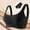 Black, variant on WCJM Women's No Wire Seamless Bra Push Up Soft Cup Daily Comfort Top Sports Bra(Light Blue,XL）
