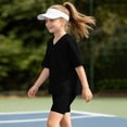 thumbnail image 6 of Iyufng Old Girls 2 Piece Outfits Summer Casual Sets Solid Color V-Neck Short Sleeve Top and Shorts 4-15 Years, 6 of 7