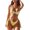Yellow, variant on Fesfesfes Swimsuit for Women Women Sexy Bow One-shoulder Split Swimsuit Bikini Print Beachwear Set